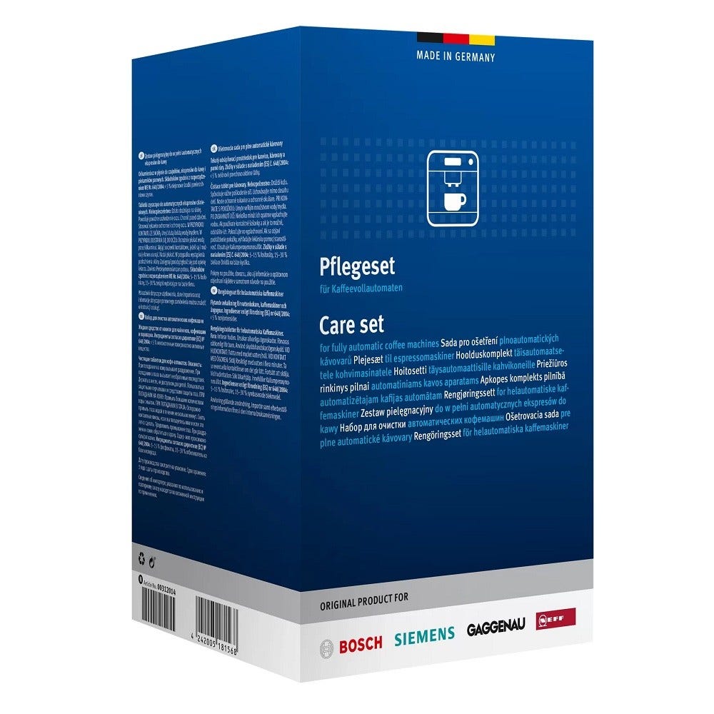 Kit de manutenção Siemens para máquina de café, pastilhas de limpeza + descalcificante
