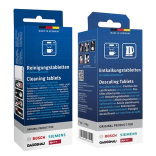 Kit de manutenção Siemens para máquina de café, pastilhas descalcificantes + pastilhas de limpeza