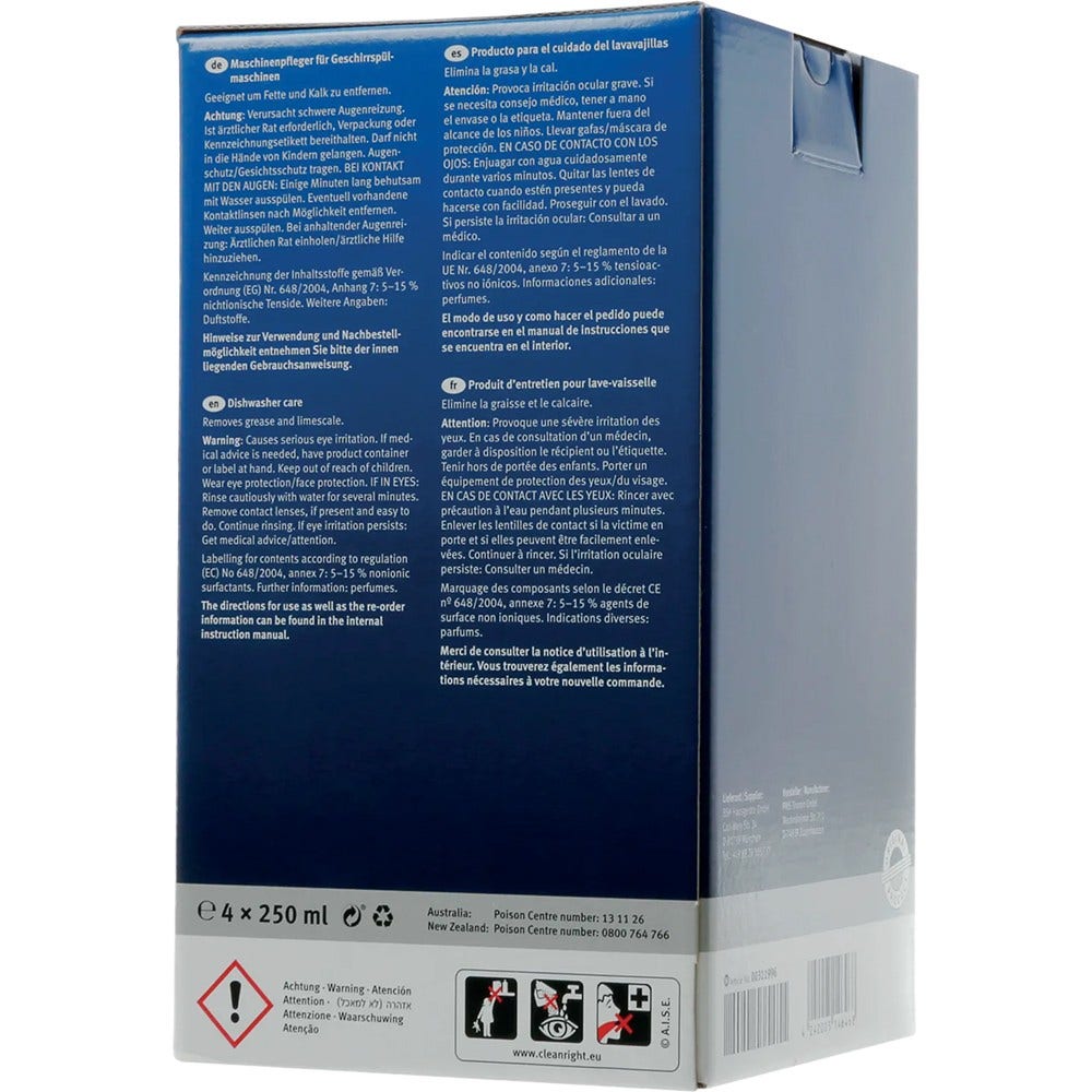 Detergente máquina lavar louça Neff 00312362 (4X250ml)