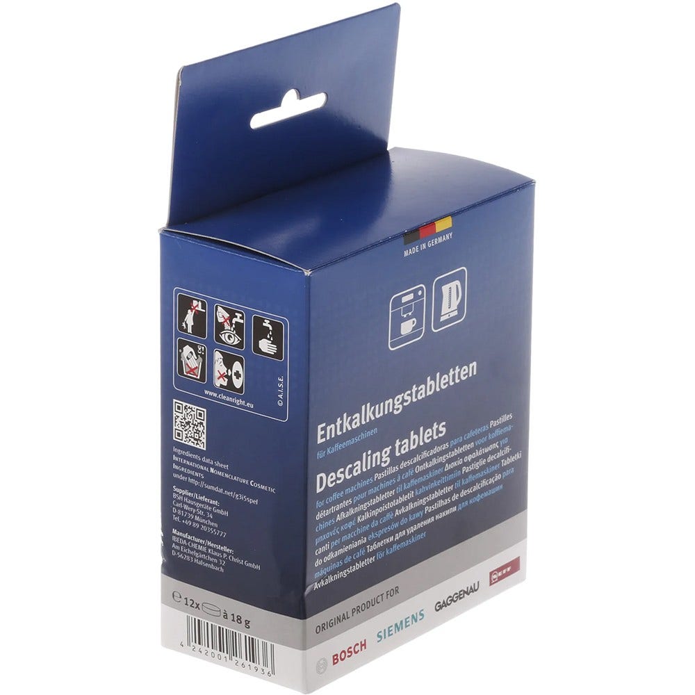Pastilhas descalcificantes Siemens 00312454 (12x18g)