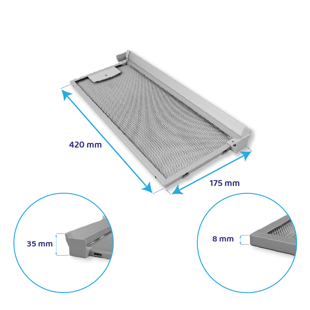 Filtro metálico Junker 420x175 mm 352812 / 00352812