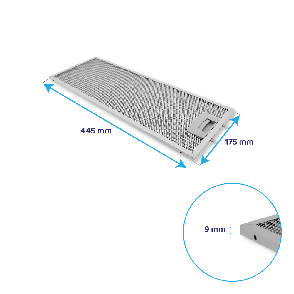 Filtro metálico Constructa 445x175mm 352813 / 00352813