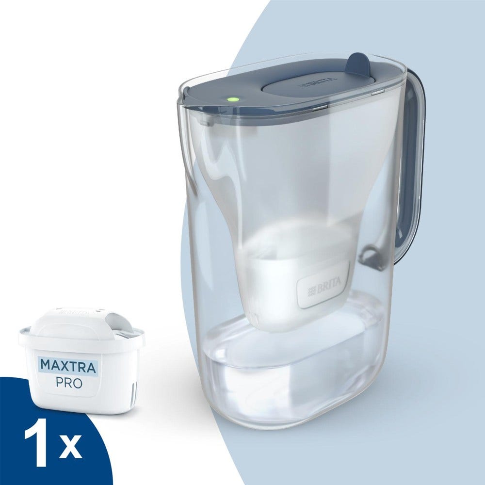 Jarro com filtro de água BRITA Style Essential azul ardósia 2.4L com cartucho MAXTRA PRO 1057790