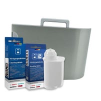 Kit de limpeza e manutenção anual para máquina de café Bosch reservatório de água + filtro de água + anti calcário + limpeza