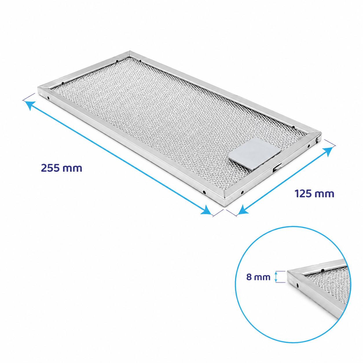 Filtro metálico Franke 254x124x8mm 1330200454