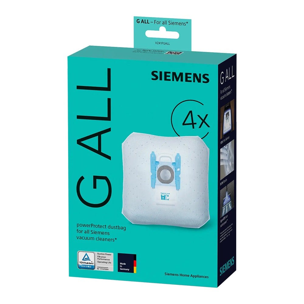 Sacos para aspirador Siemens tipo G ALL VZ41FGALL (4X)