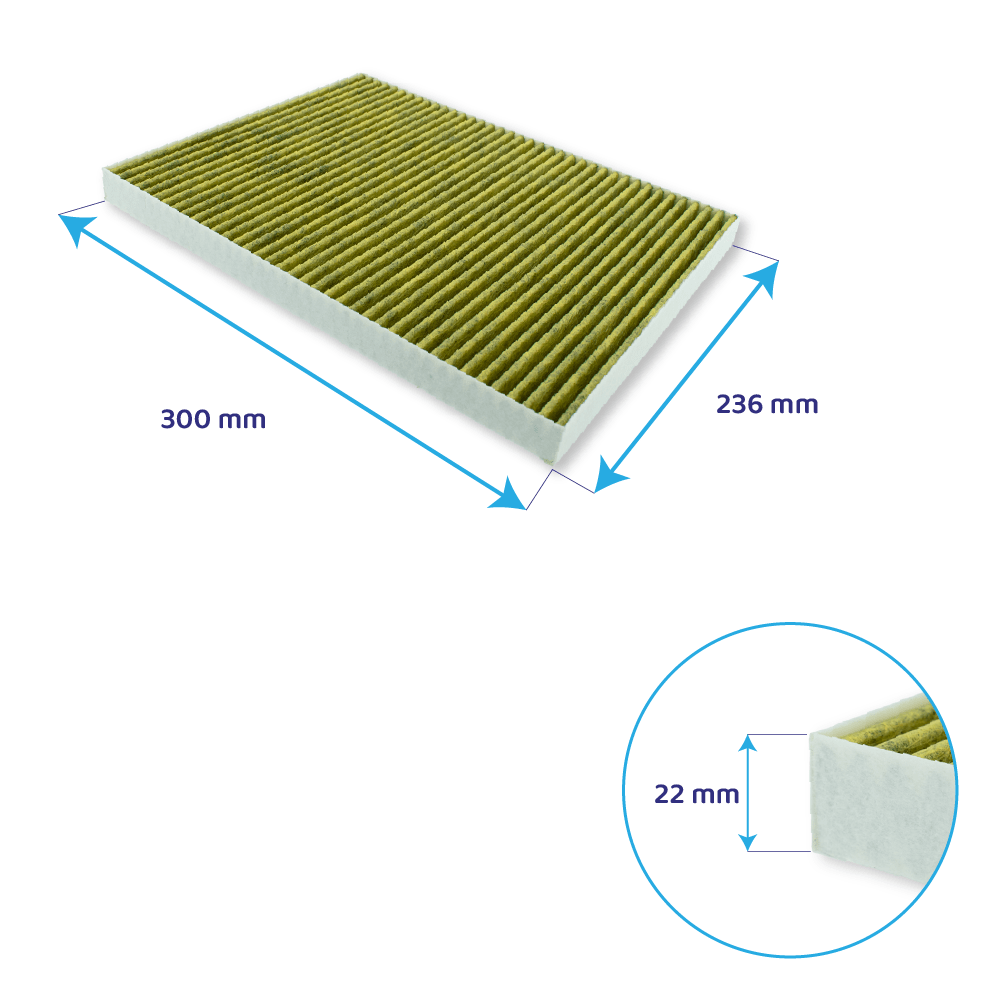 Filtro de carvão ativo CleanAir Plus Siemens 17004041 / LZ21JXB16 (3X)