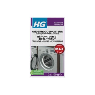 HG limpeza e manutenção para máquinas de lavar loiça e roupa (2x100 g)