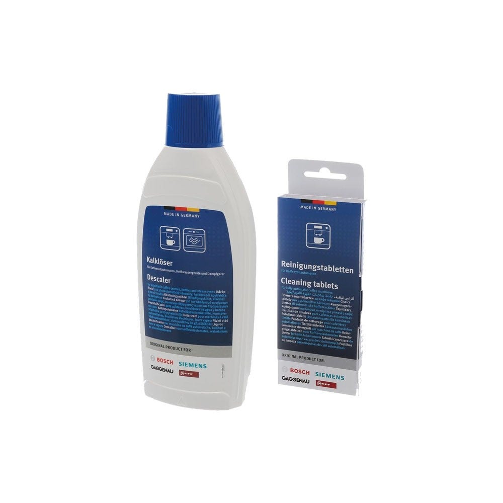 Pastilhas de Limpeza + Descalcificante para máquinas de café Siemens