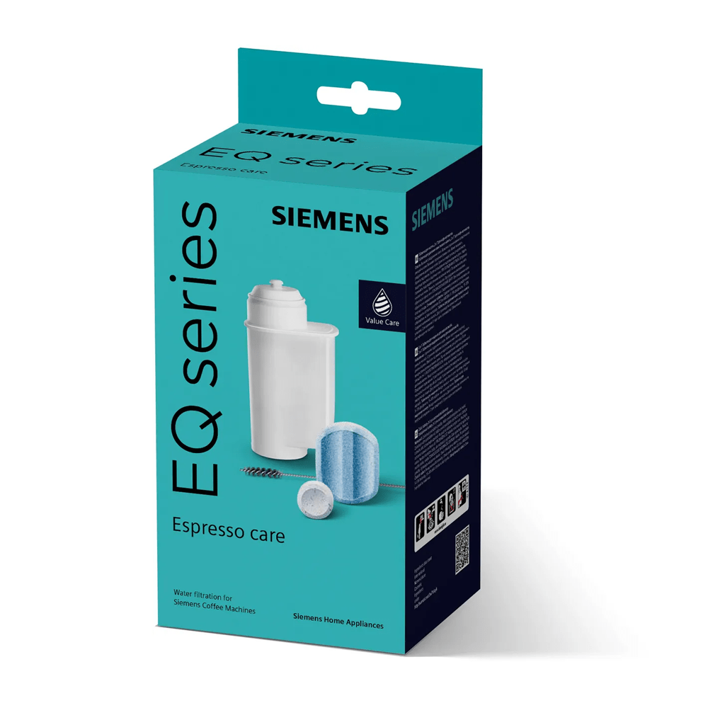 Kit de manutenção Siemens EQ Series para máquina de café, pastilhas de limpeza + pastilhas descalcificantes + cartucho de filtro