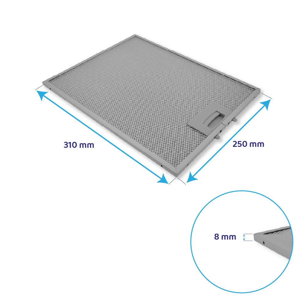 Filtro metálico Bosch 310x250x8mm 353110 / 00353110