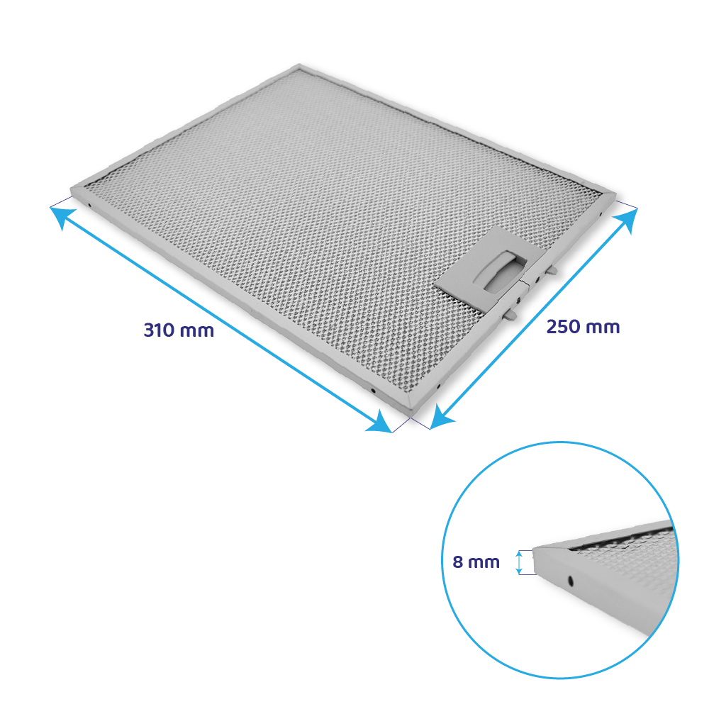 Filtro metálico Junker 310x250x8mm 353110 / 00353110
