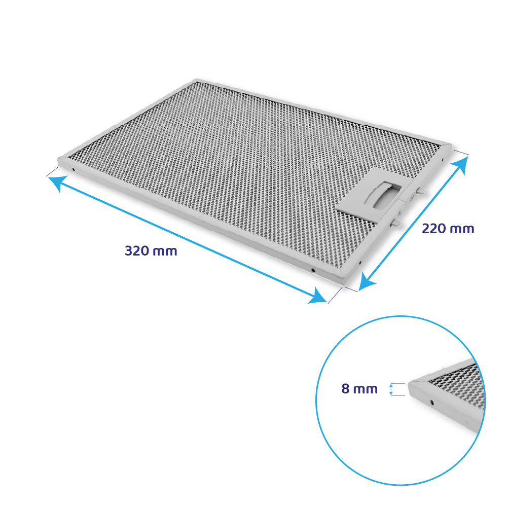 Filtro metálico Bosch 320x220mm 362380 / 00362380