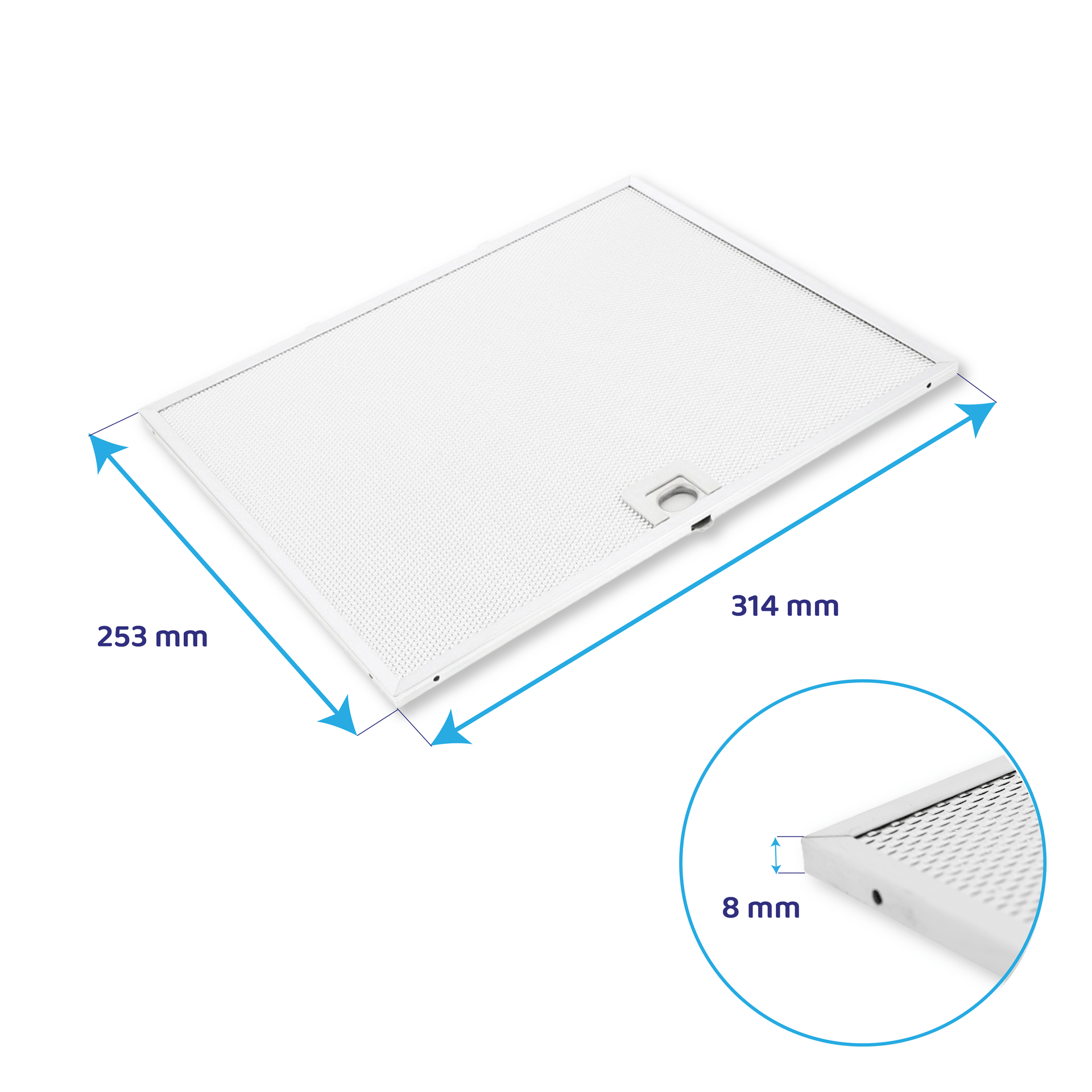 Filtro metálico AEG 314x253mm 4055382990