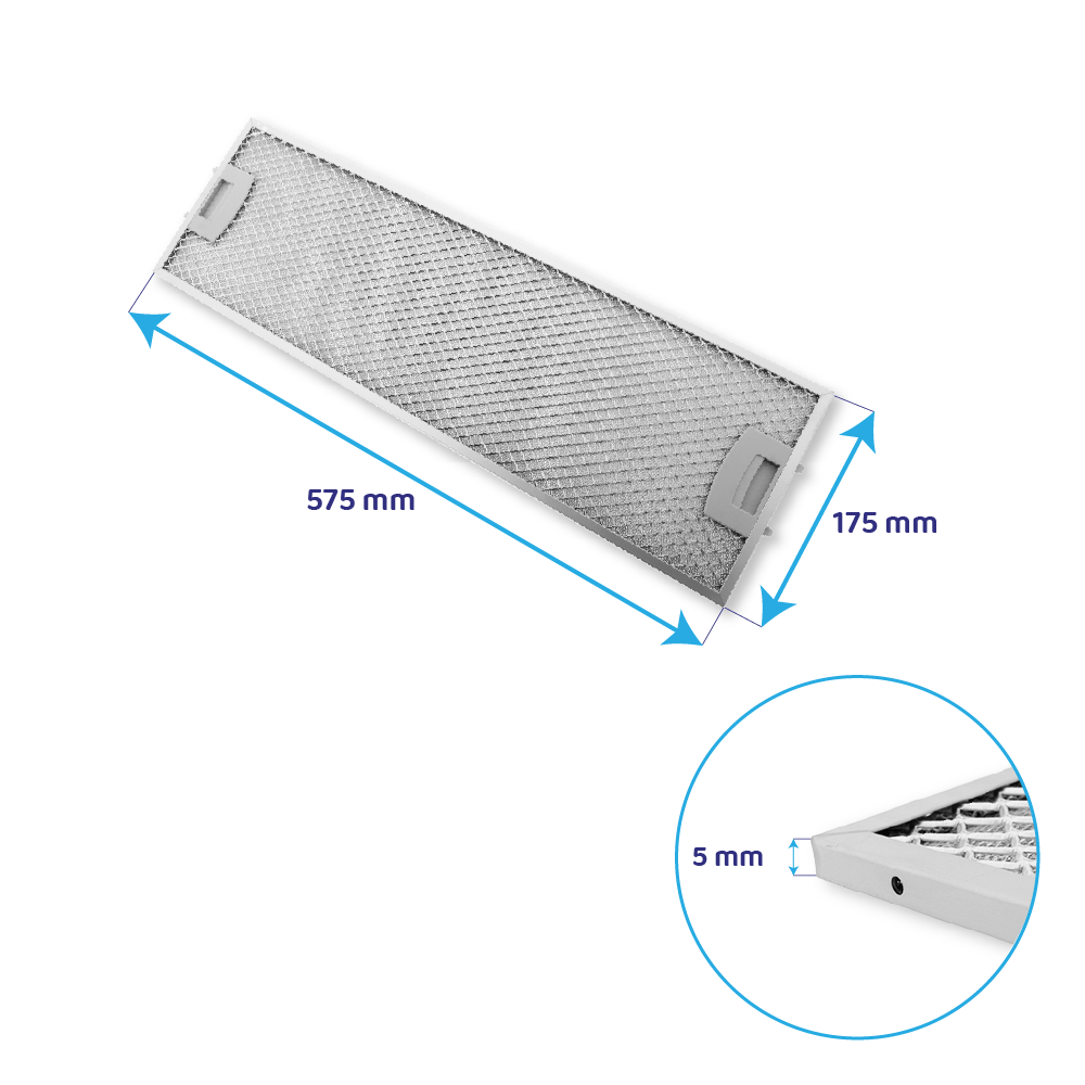 Filtro metálico Neff 177x572x5 mm 435249 / 00435249