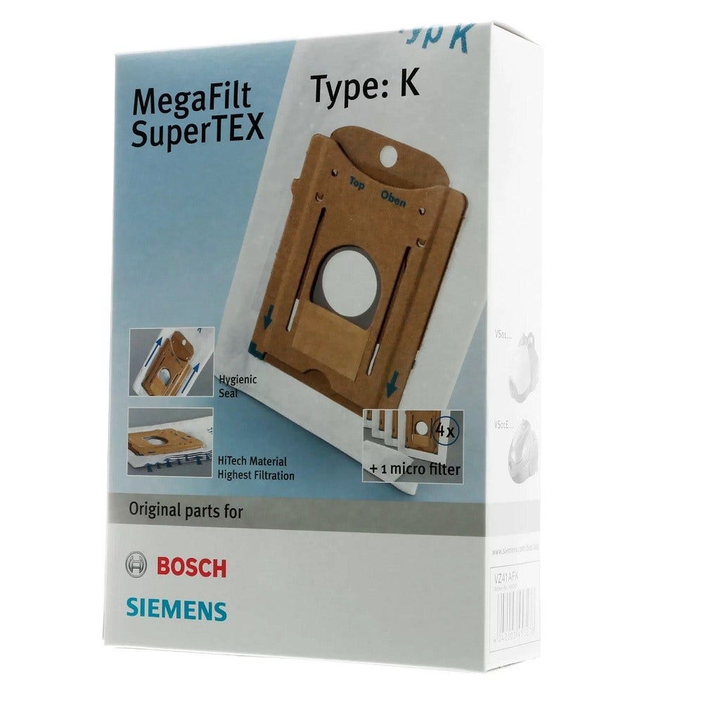 Sacos para aspirador Siemens tipo K / 468265 (4X)