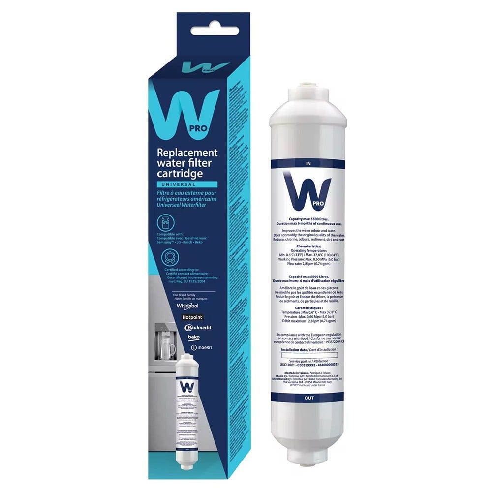 Filtro de água para frigorífico WPRO / Whirlpool USC100