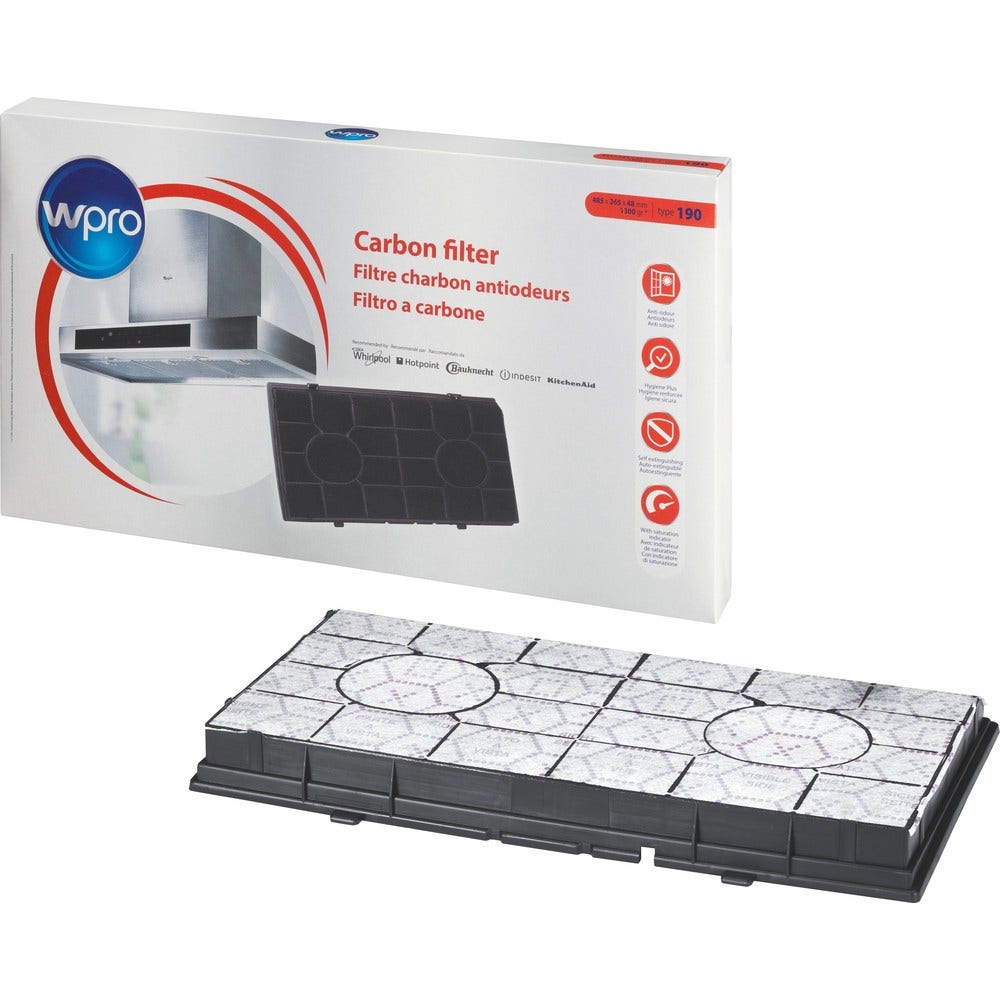 Filtro de carvão ativo WPRO tipo 190 / CHF190 / FAT190