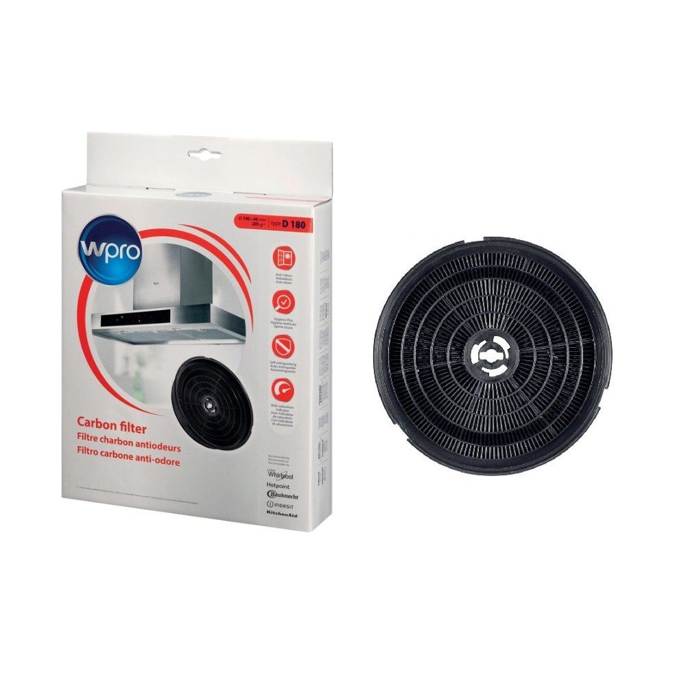Filtro de carvão ativo Hotpoint-Ariston 484000008647 / CHF180 / CHF180-1 / D180