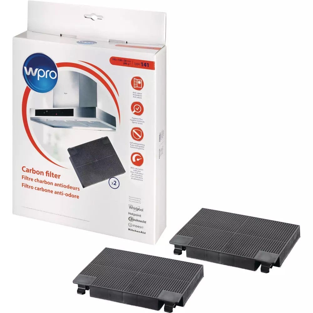 Filtro de carvão ativo WPRO tipo 141 / CHF141/1 (2X)