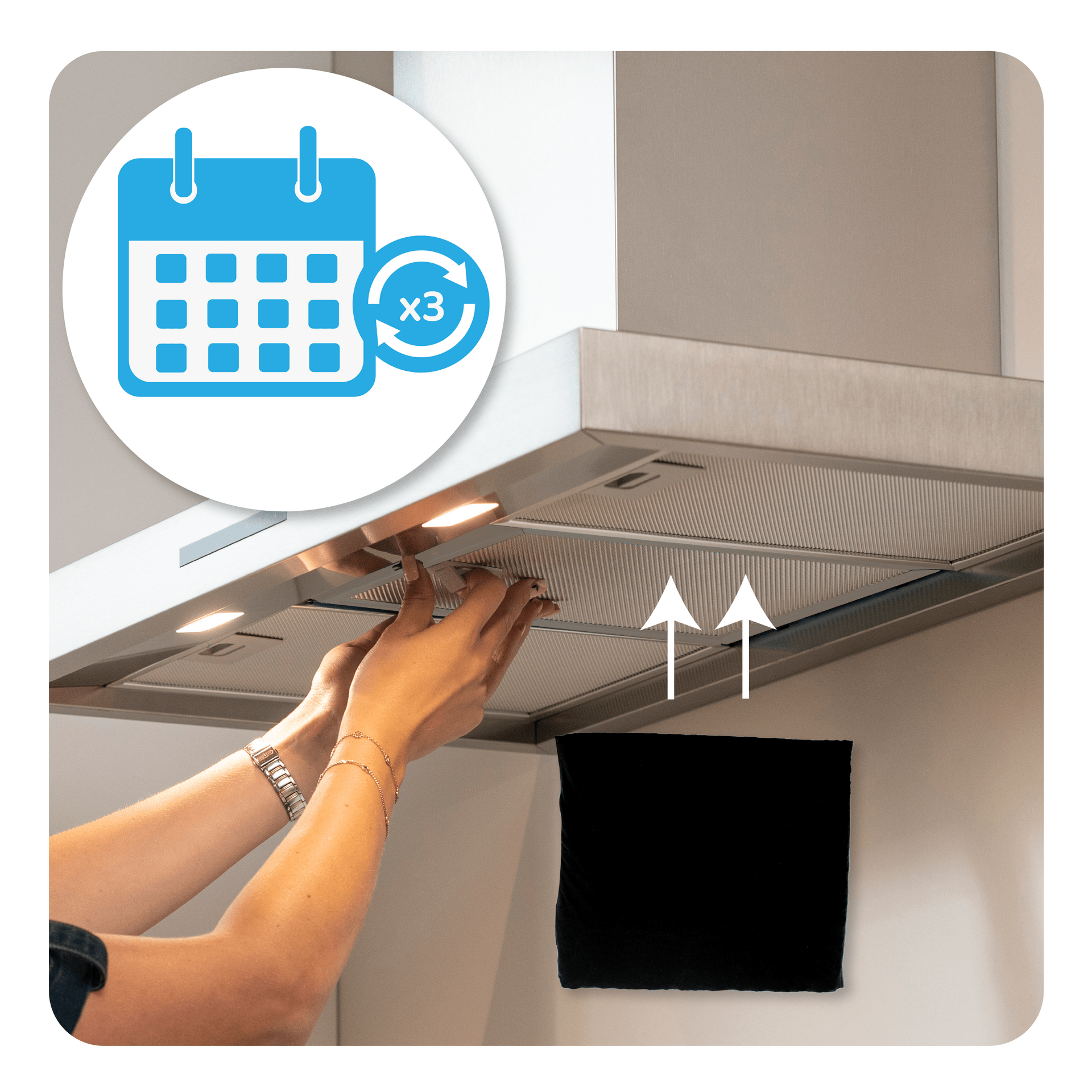 Filtro de carvão ativo Bauknecht longa duração AMH290 / tipo 31
