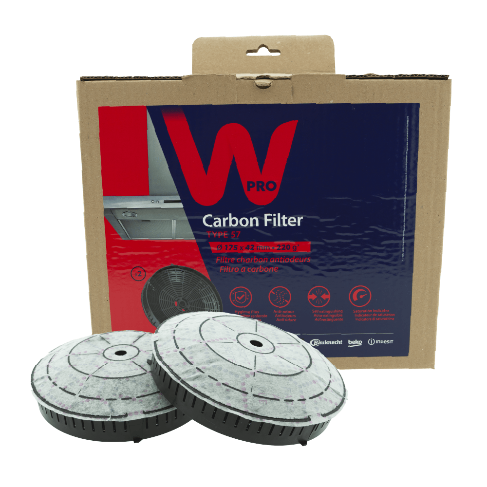 Filtro de carvão ativo WPRO tipo 57 AMC072 (2X)