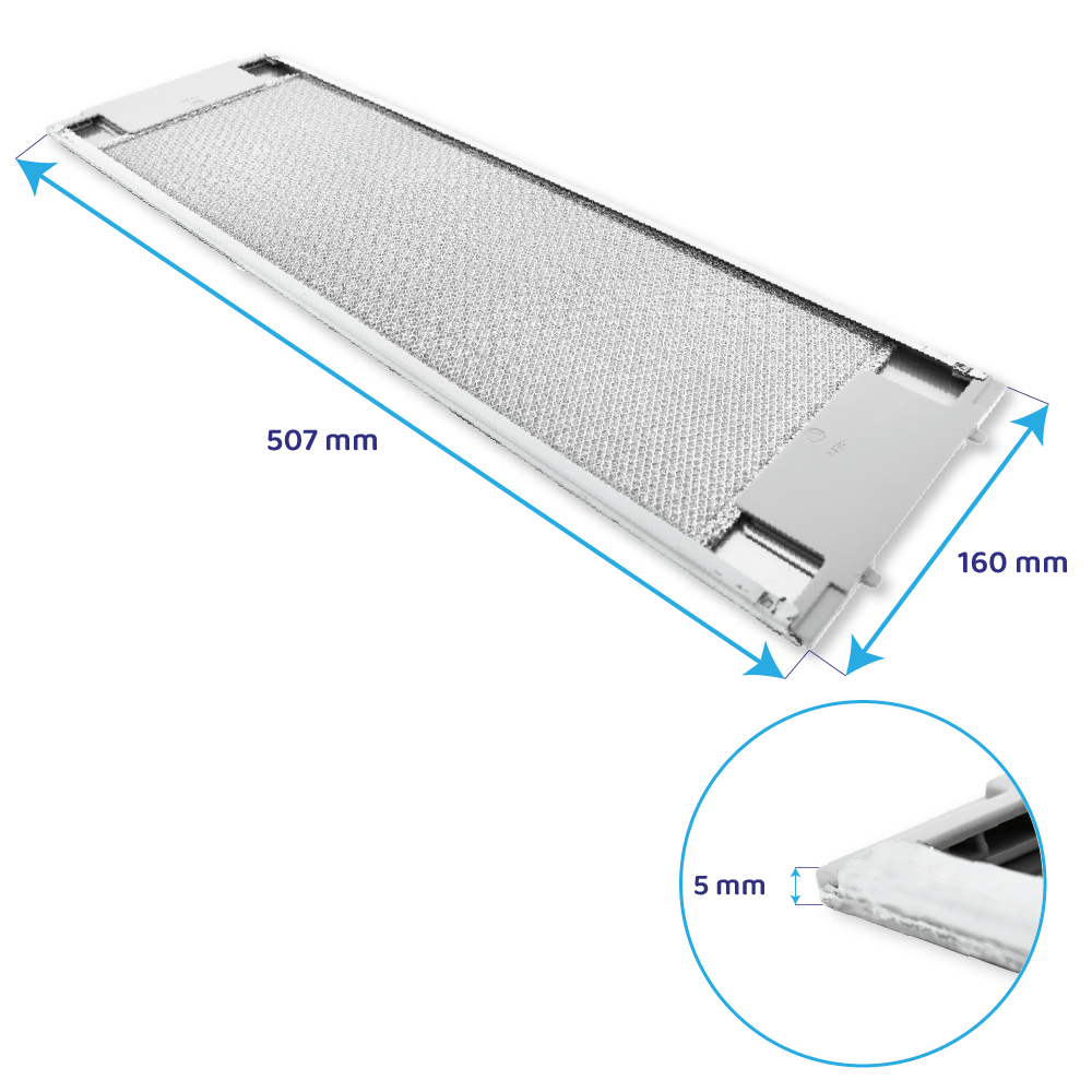 Filtro metálico AEG 507x160mm 50263849007