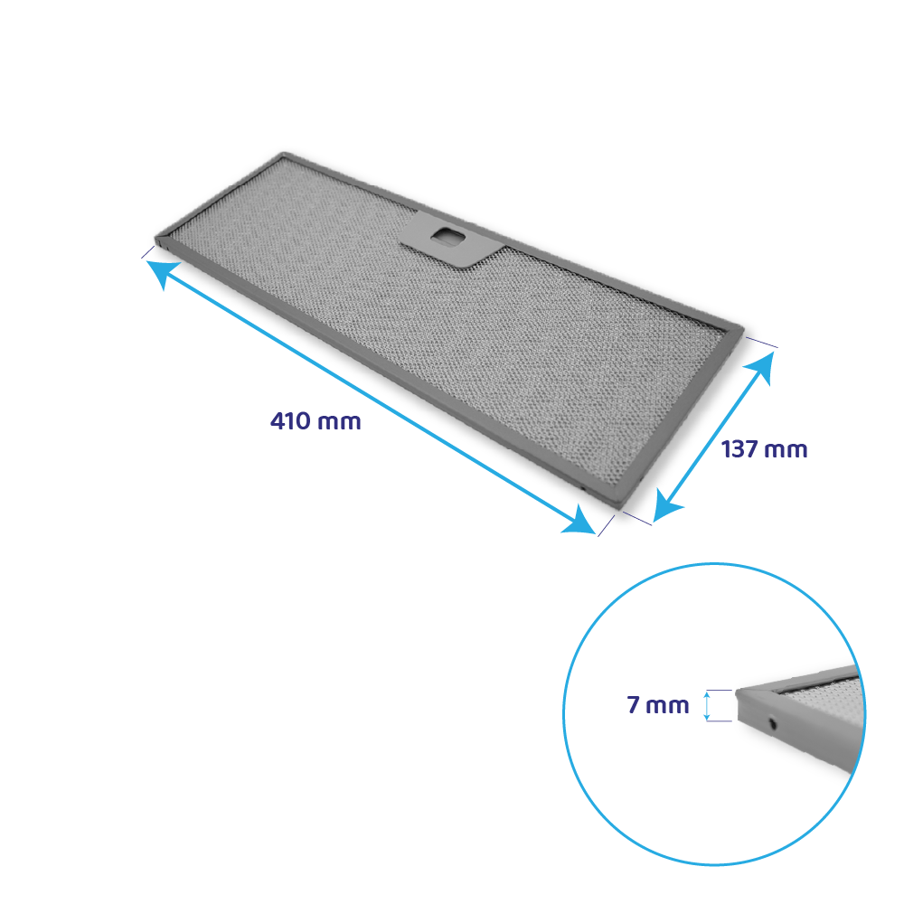Filtro metálico Zanker 137x410mm 50286534008 (2X)