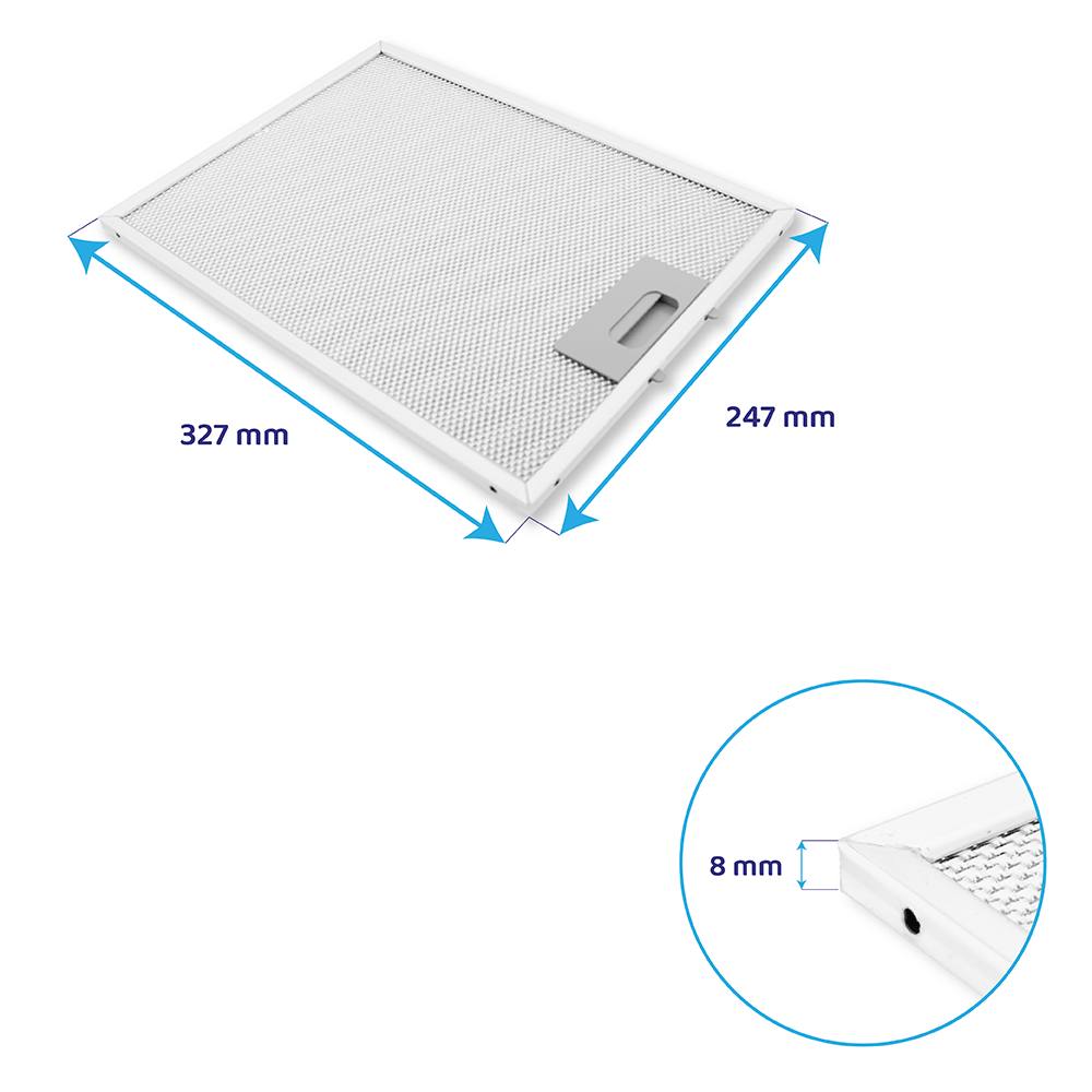 Filtro metálico Zanussi 247x327 mm 50293009002