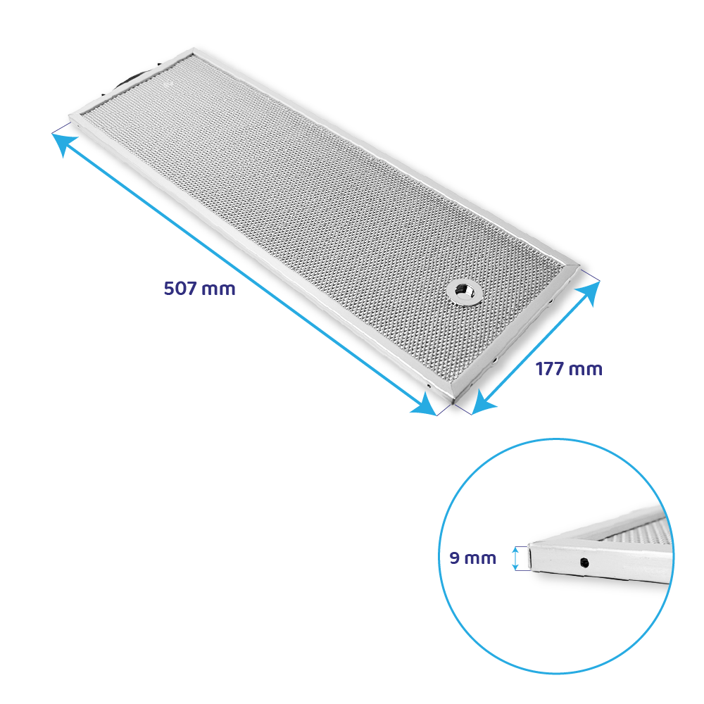 Filtro metálico Whirlpool 507x177x9mm 481248058402