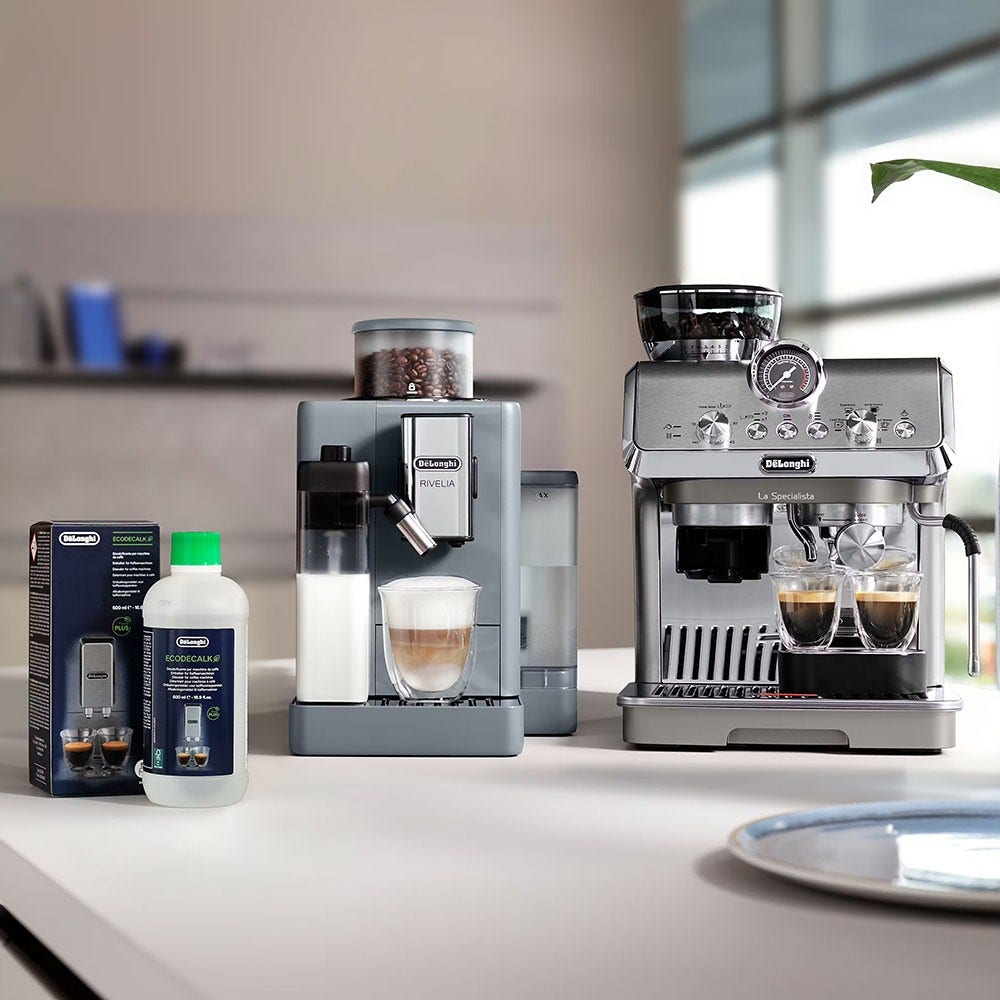 Kit de limpeza e manutenção anual máquina de café compatível com Delonghi (10X) + descalcificante 500ml