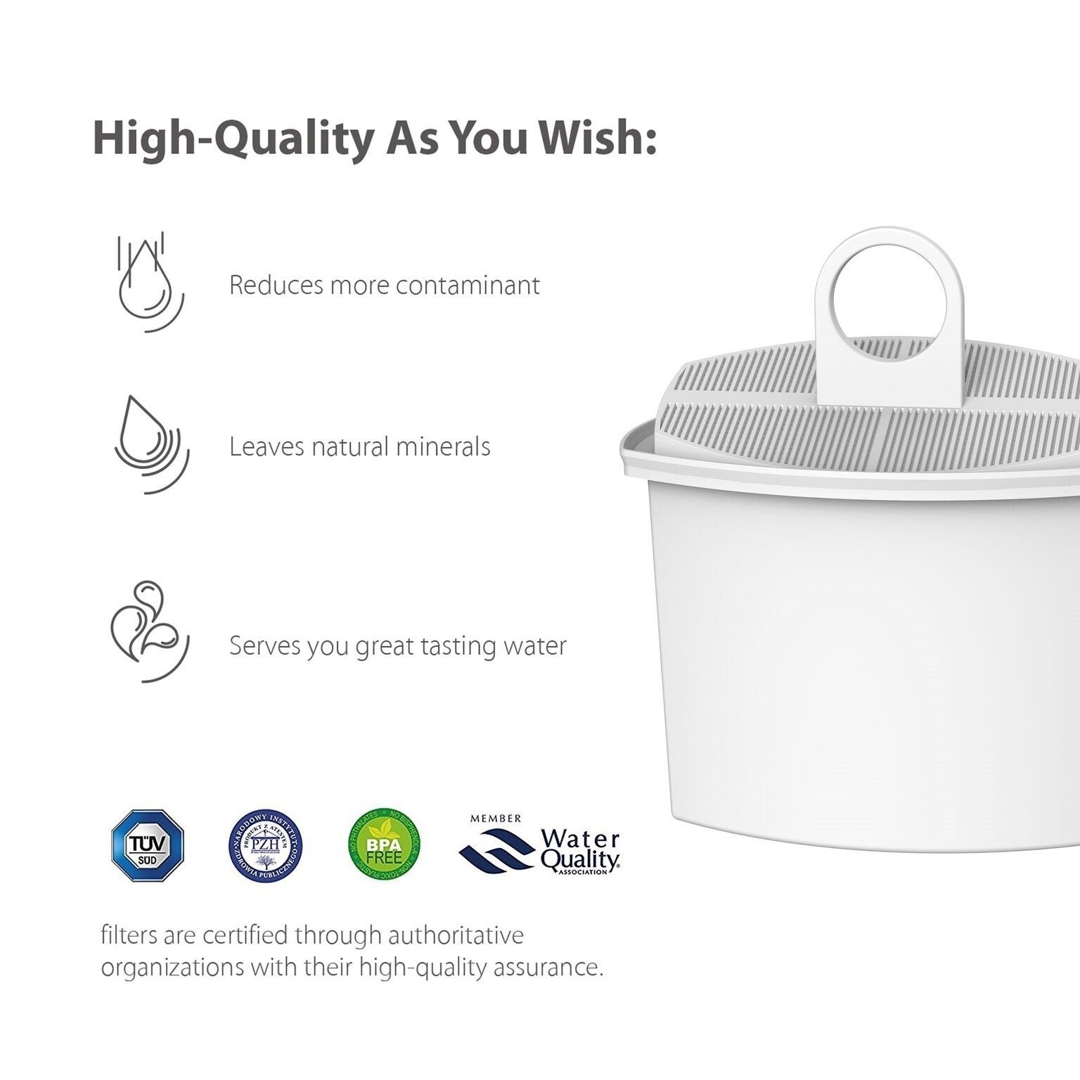 Filtro de água compatível com Braun PureAqua BRSC 006 / KWF2 (2X)