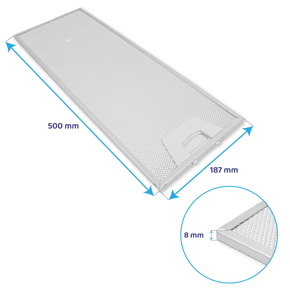 Filtro metálico 500x187mm Teka TL62 / 61804012