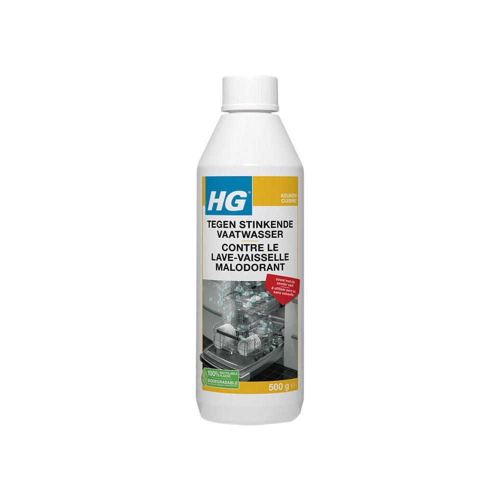 Detergente para máquinas de lavar loiça HG contra maus odores