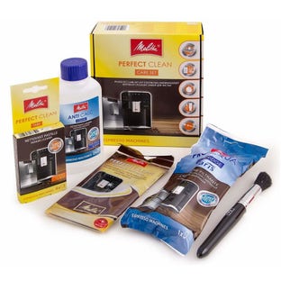 Melitta Perfect Clean Kit de Manutenção Descalcificante + Pastilhas de Limpeza + Cartucho de filtro
