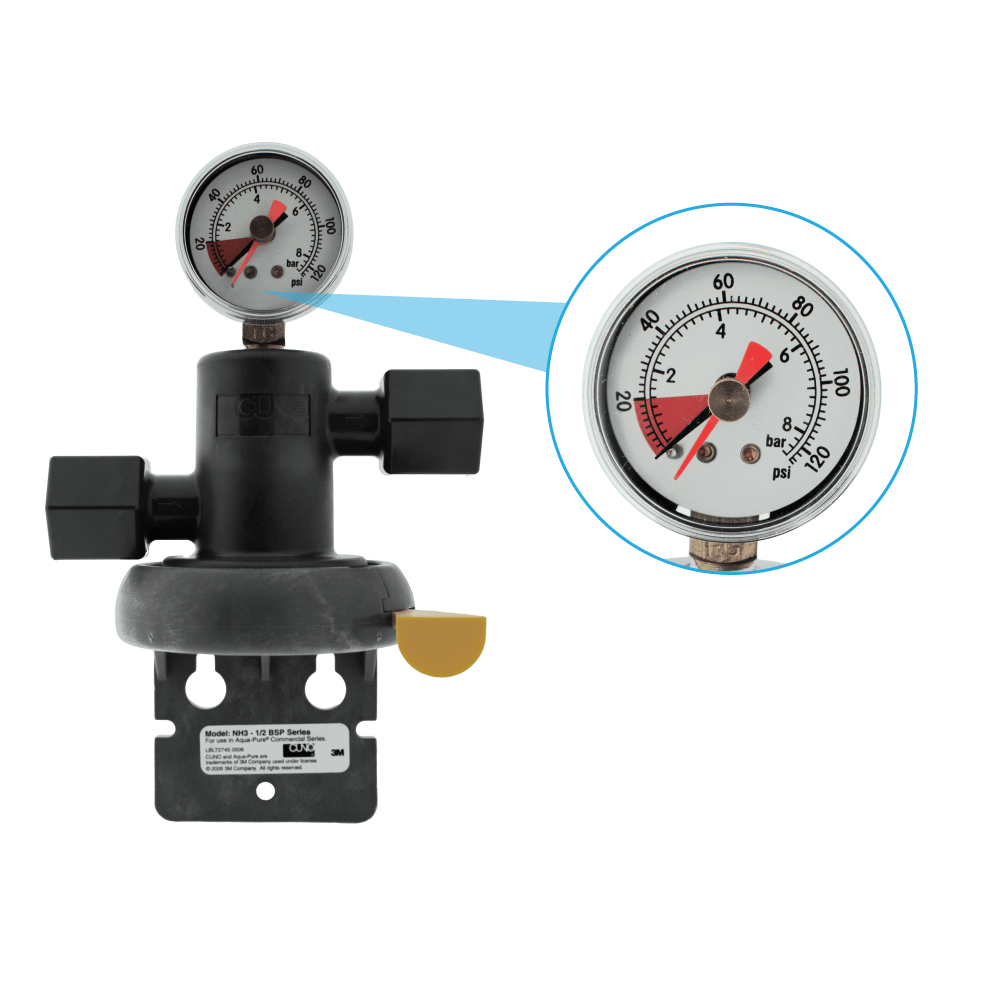 Cabeça de filtro com manómetro 3M™ NH3‑BSPT