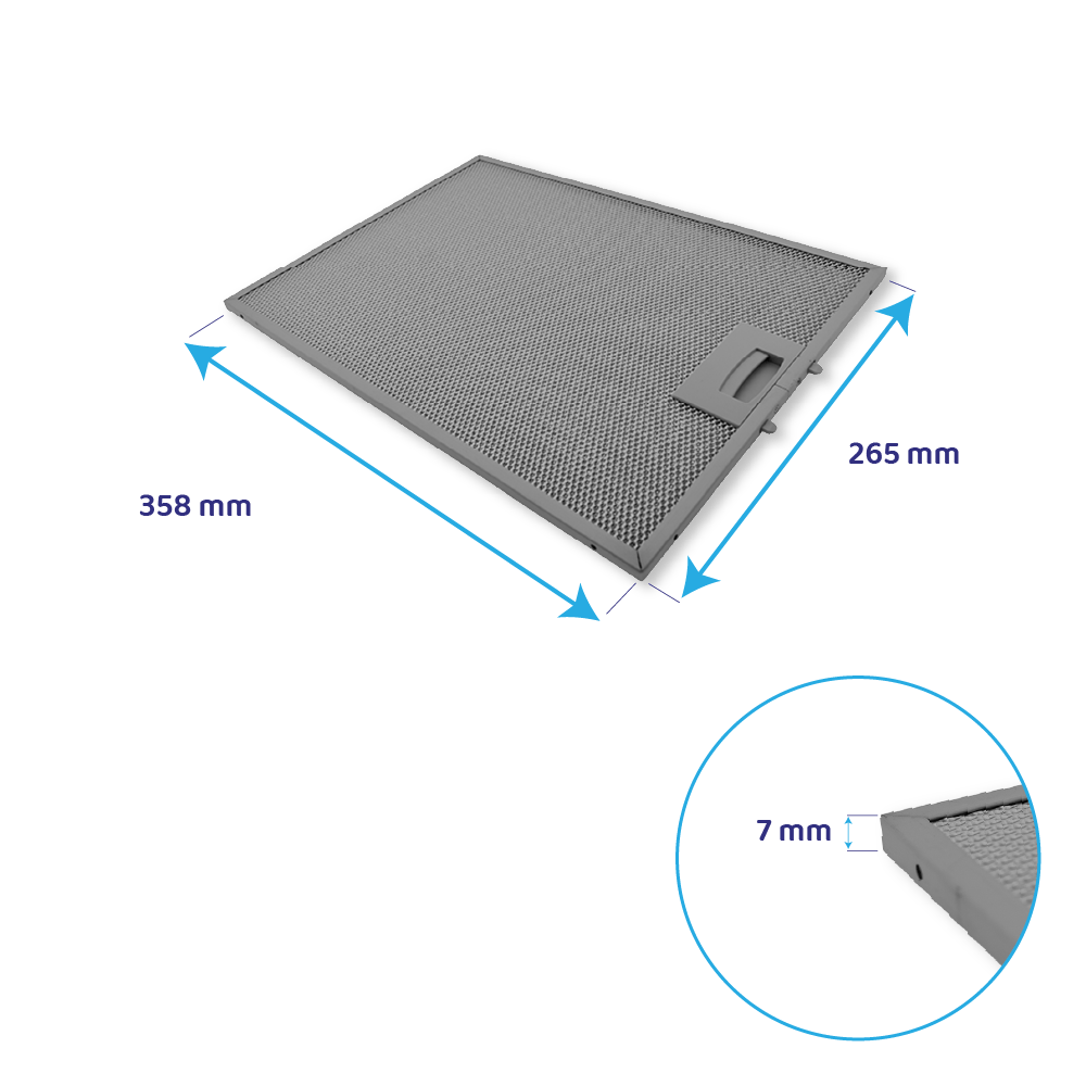 Filtro metálico Profilo 358x265 mm 703451 / 00703451