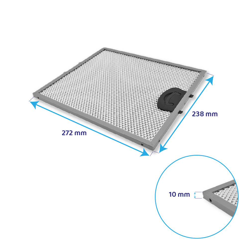Filtro metálico Brandt 272x238x10mm 79X8840