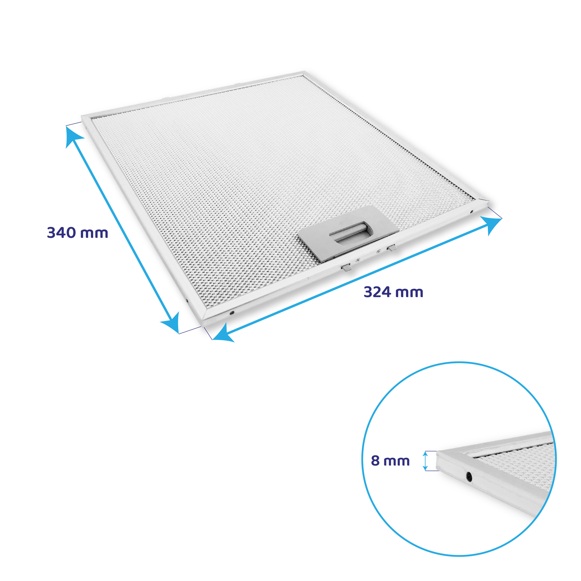 Filtro metálico 340x324mm Teka 81484011