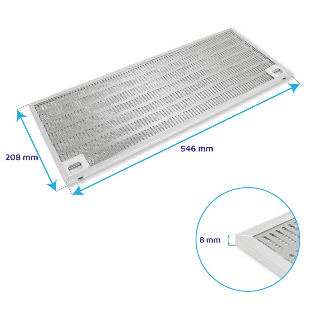 Filtro metálico 546x208mm Teka 89230624