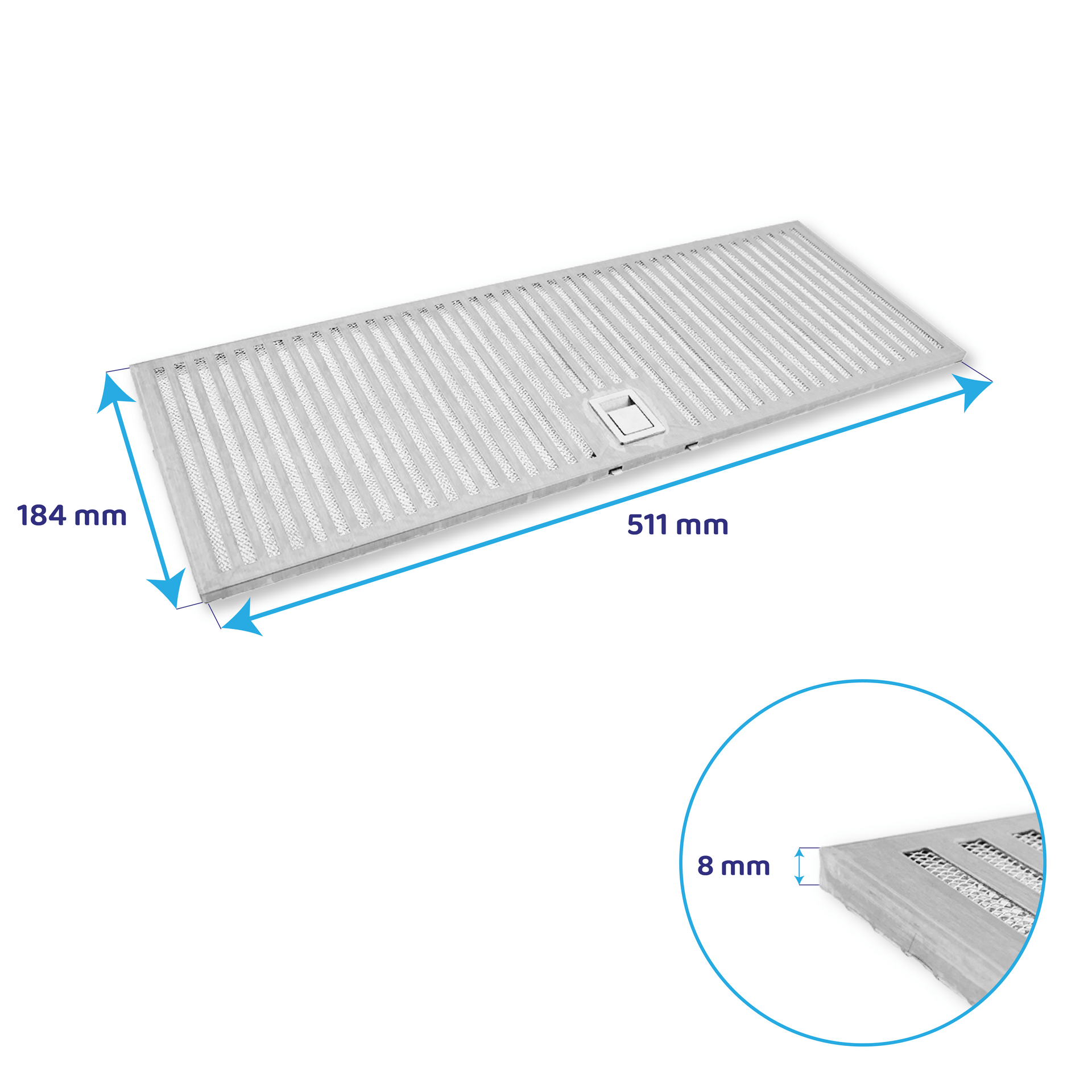 Filtro metálico 511x184mm Teka 89231005