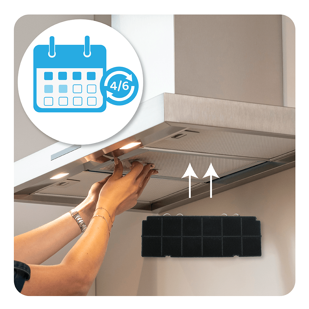Filtro de carvão ativo compatível com Zanussi MCFB71