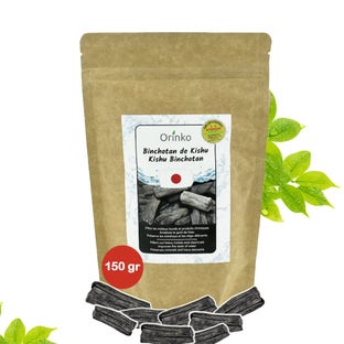 Carvão Ativo Purificante Binchotan Japonês Orgânico Kishu Autêntico (150g em pedaços) (Certificado)