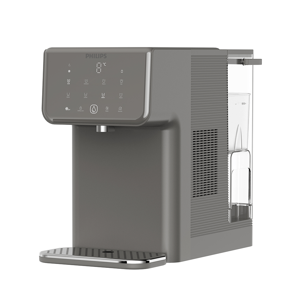 Dispensador de água Philips Tudo-em-Um Quente + Frio ADD5981GR (filtra PFAS) compatível com BRITA