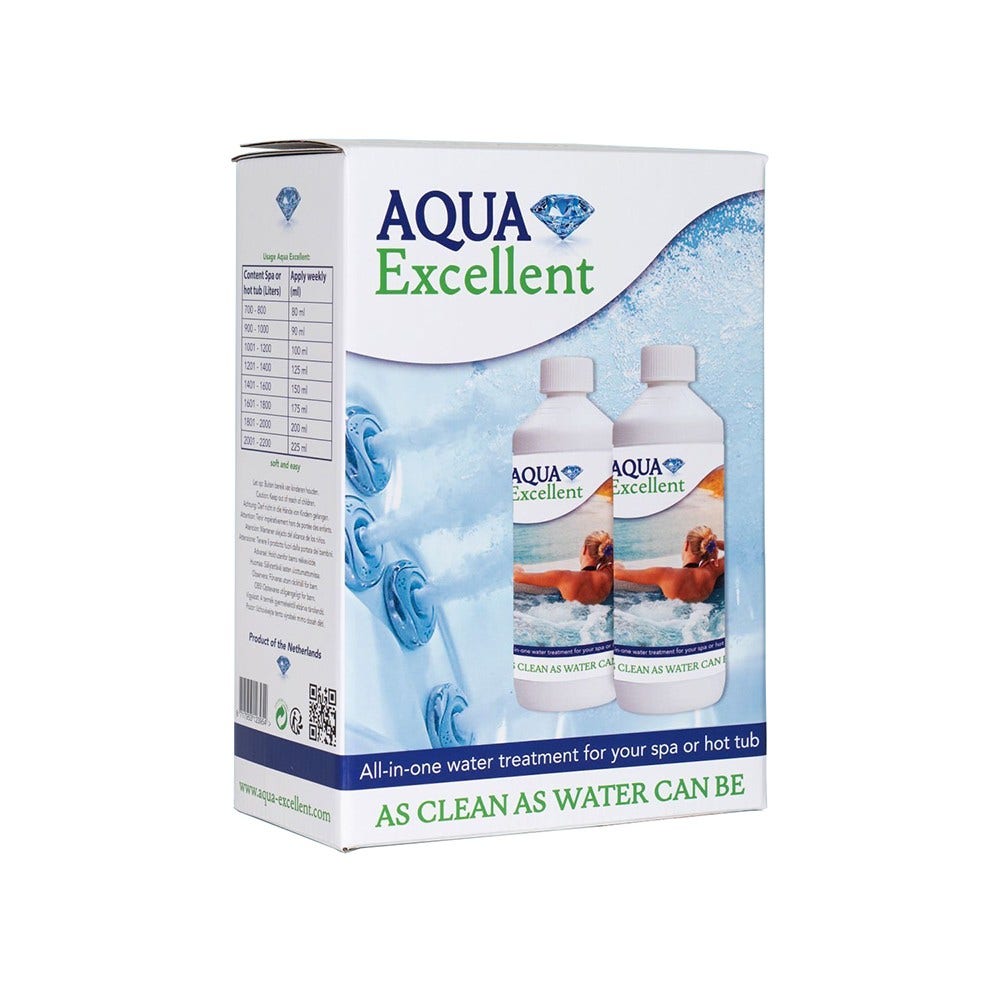 Aqua Excellent All-In-One Tratamento da água para spa e hidromassagem (2 × 1 L)