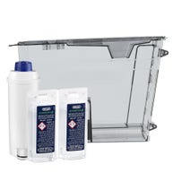 Kit de manutenção DeLonghi para máquina de café, depósito de água + cartucho de filtro + descalcificante
