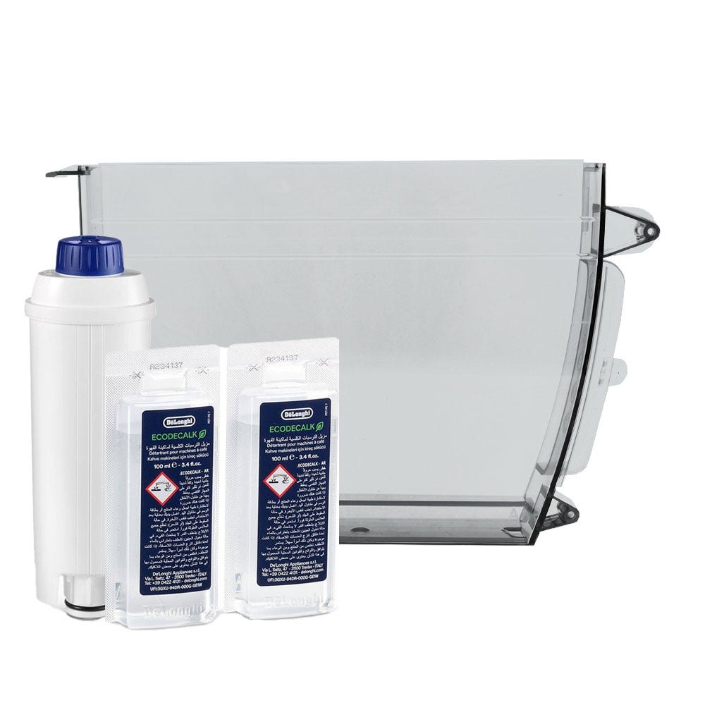 Delonghi Conjunto de manutenção Máquina de café Depósito de água + Cartucho de filtro + Descalcificante