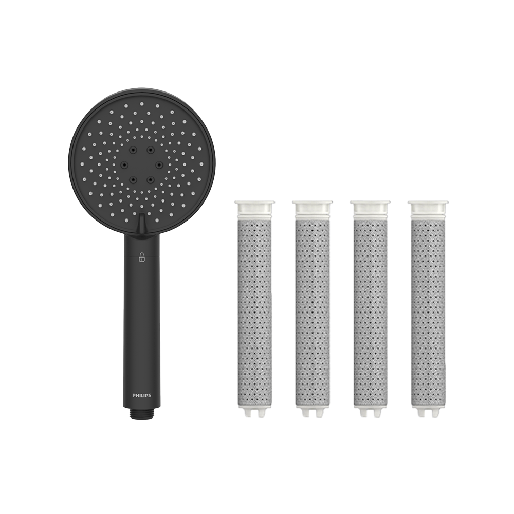 Chuveiro Philips com 4 filtros de substituição preto ASH1516CH / ASH138