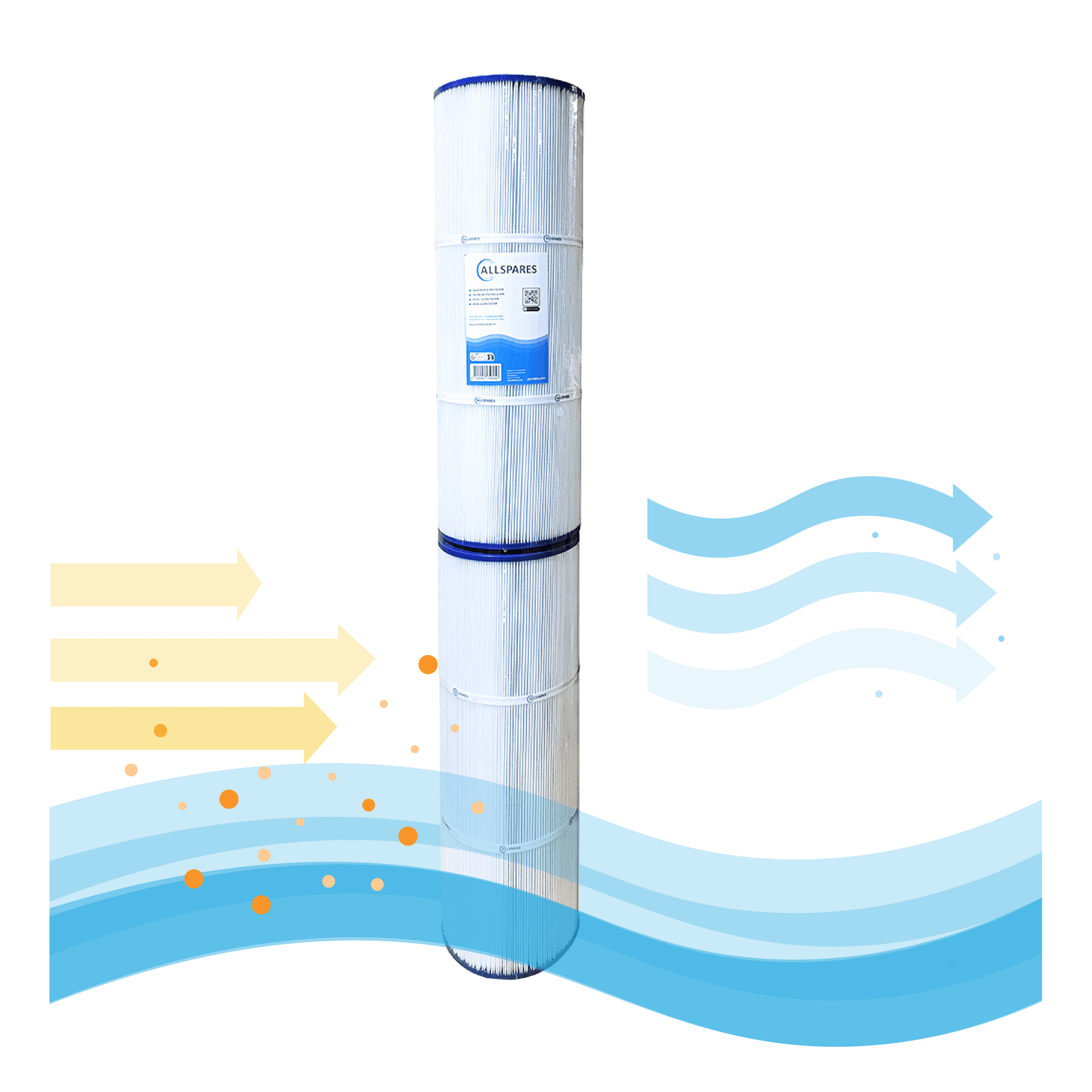 Filtro de Piscina compatível com Emaux CF200 / CF200-CE / 914100450 (2x 544mm)