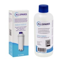 Kit de manutenção para máquina de café compatível com Smeg, filtro de água + descalcificante (500 ml)